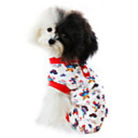 Cat Dog Jumpsuit Pajamas Cartoon Fashion Dog Clothes Blue Pink Costume Cotton XS S M L XL