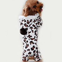 Cat Dog Jumpsuit Pajamas Leopard Casual / Daily Winter Dog Clothes Brown Costume Polar Fleece S M L XL XXL
