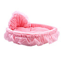 Cat Dog Mattress Pad Bed Bed Blankets Tent Cave Bed Pet House Covers Fabric Foldable Bowknot Pink