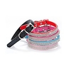 Cat Dog Puppy Collar Strobe / Flashing Soft Adjustable Crystal / Rhinestone PU Leather Black Red Blue Pink