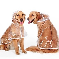 Cat Dog Rain Coat Jacket Raincoat Solid Colored Transparent Waterproof Cool Outdoor Winter Dog Clothes Puppy Clothes Dog Outfits White Black Purple Costume Baby Small Dog for Girl and Boy Dog Plastic miniinthebox