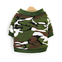 Cat Dog Shirt / T-Shirt Camo / Camouflage Cosplay Dog Clothes Costume Cotton XS S M L