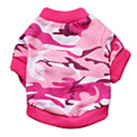 Cat Dog Shirt / T-Shirt Camo / Camouflage Fashion Dog Clothes Pink Green Costume Mixed Material XS S M L