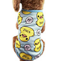 Cat Dog Shirt / T-Shirt Cartoon Fashion Dog Clothes Blue Pink Costume Cotton XS S M L XL XXL