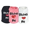 Cat Dog Shirt / T-Shirt Heart Letter Number Dog Clothes White Black Pink Costume Terylene XXS XS S M L