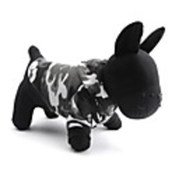 Cat Dog Shirt / T-Shirt Hoodie Fleece Hoodie Camo / Camouflage Fashion Dog Clothes Gray Costume Cotton XS S M L