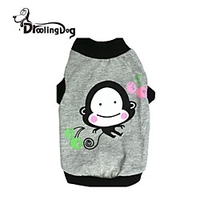 Cat Dog Shirt / T-Shirt Puppy Clothes Cartoon Dog Clothes Puppy Clothes Dog Outfits Gray Costume for Girl and Boy Dog Cotton XS S M L miniinthebox