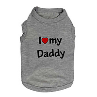 Cat Dog Shirt / T-Shirt Puppy Clothes Cartoon Fashion Dog Clothes Puppy Clothes Dog Outfits Breathable Orange Dark Blue Gray Costume for Girl and Boy Dog Cotton XS S M L miniinthebox