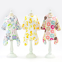 Cat Dog Shirt / T-Shirt Puppy Clothes Cosplay Wedding Dog Clothes Puppy Clothes Dog Outfits Light Yellow White Yellow Costume for Girl and Boy Dog Cotton S M L XL XXL