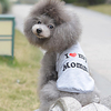 Cat Dog Shirt / T-Shirt Puppy Clothes Heart Birthday Casual / Daily Birthday Dog Clothes Puppy Clothes Dog Outfits Breathable Gray Costume for Girl and Boy Dog Cotton XS S M L XL miniinthebox