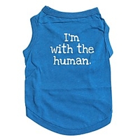 Cat Dog Shirt / T-Shirt Puppy Clothes Letter Number Dog Clothes Puppy Clothes Dog Outfits Breathable Blue Costume for Girl and Boy Dog Cotton XS S M L miniinthebox