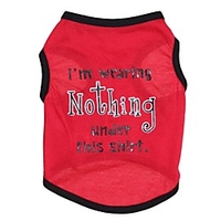 Cat Dog Shirt / T-Shirt Puppy Clothes Letter Number Dog Clothes Puppy Clothes Dog Outfits Red Costume for Girl and Boy Dog Cotton XS S M L miniinthebox