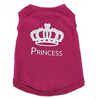 Cat Dog Shirt / T-Shirt Puppy Clothes Tiaras Crowns Casual / Daily Fashion Dog Clothes Puppy Clothes Dog Outfits Rose Costume for Girl and Boy Dog Terylene XS S M L