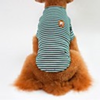 Cat Dog Shirt / T-Shirt Sweater Sweatshirt Stripes Casual / Daily Dog Clothes White Red Blue Costume Cotton S M L XL XXL
