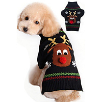 Cat Dog Sweater Christmas Puppy Clothes Reindeer Christmas New Year
