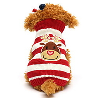 Cat Dog Sweater Puppy Clothes Reindeer Christmas Winter Dog Clothes Puppy Clothes Dog Outfits Black Red Blue Costume for Girl and Boy Dog Cotton XXS XS S M L XL miniinthebox