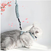Cat Harness Leash Adjustable Soft Safety Flower Cotton Camouflage Color Black 2pcs