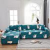 Cat Print 1-Piece Sofa Cover Couch Cover Furniture Protector Soft Stretch Sofa Slipcover Spandex Jacquard Fabric Super Fit for 1~4 Cushion Couch and L Shape Sofa, Easy to Install(1 Free Cushion Cover)