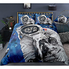 Cat Print 3-Piece Duvet Cover Set Hotel Bedding Sets Comforter Cover with Soft Lightweight Microfiber,  Include 1 Duvet Cover,  2 Pillowcases for Double/Queen/King(1 Pillowcase for Twin/Single)