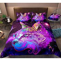 Cat Print 3-Piece Duvet Cover Set Hotel Bedding Sets Comforter Cover with Soft Lightweight Microfiber,  Include 1 Duvet Cover,  2 Pillowcases for Double/Queen/King(1 Pillowcase for Twin/Single)