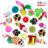 Cat Toys Set Cat Pet Toy 20pcs Pet Friendly Cotton Gift