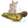 Cat Toys Set Flopping Fish Wiggle Fish Moving Cat Kicker Fish Toy Rodents Cat Kitten 1pc Fish Rechargeable Pet Friendly Electronic Reusable Realistic Polyester Cotton Gift Pet Toy