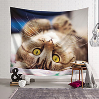 Cat Wall Tapestry Art Decor Blanket Curtain Hanging Home Bedroom Living Room Decoration Polyester miniinthebox