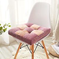 Cation Velvet Super Soft 9 Grid Seat Cushion Home Office Thickened Chair Cushion Home Office Seat Bar Dining Chair Seat Pads Garden Floor Cushion