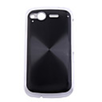 CD Grain PC Plus Aluminium Cell Phone Cover Case For HTC Desire S(black)
