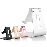 Cell Phone Stand Holder Aluminum Alloy Desktop Cradle Dock Anti-Slip Base and Convenient Charging Port office Compatible with Smartphone Android apple iPhone Tablet Adjustable miniinthebox