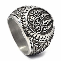 Celtic Bear Paw Viking Berserker Spirit Mens Stainless Steel Ring Men Women Norse Protection Jewelry miniinthebox