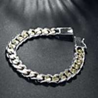 Chain Bracelet Bracelet Hollow Out Fashion Fashion Copper Bracelet Jewelry Silver For Christmas Halloween Party Evening Gift Formal / Silver Plated