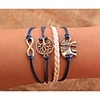 Chain Bracelet Wrap Bracelet Leather Bracelet Rope Tree of Life Animal Infinity Ladies Personalized Unique Design Leather Bracelet Jewelry Blue For Party Daily Casual