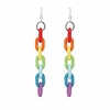 chain earrings lucite clear resin acrylic earrings cool weird rainbow transparent color earrings for women girls (transparent)