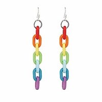 chain earrings lucite clear resin acrylic earrings cool weird rainbow transparent color earrings for women girls (transparent)