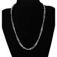 Chain Necklace Figaro Mariner Chain Unique Design Fashion Silver Plated Silver Necklace Jewelry For Christmas Gifts Party Gift Daily Casual