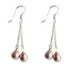 Chain Pattern Pearl Rarrings