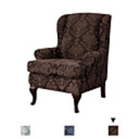 Chair Cover Print Flocking Polyester Slipcovers