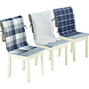 Chair Cover Quilted Slipcover Cotton Geometric Pattern Rustic Style with Pocket Easy to Install and Take Off