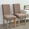 Chair Cover Solid Colored Jacquard Polyester Slipcovers