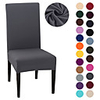 Chair Cover Strech Dining Chair Slipcover High Stretch Black/Gray/White Furniture Protector Spandex Removable Washable Chair Seat Protector Cover for Home Party Hotel Wedding Ceremony