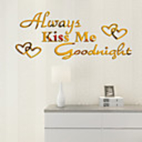 Characters / Hearts Wall Stickers Mirror Wall Stickers Decorative Wall Stickers,  Acrylic Home Decoration Wall Decal Wall Decoration 1pc