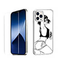 Characters Case For Apple iPhone 12 iPhone 11 iPhone 12 Pro Max Unique Design Protective Case with Screen Protector Shockproof Back Cover TPU