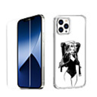 Characters Case For Apple iPhone 12 iPhone 11 iPhone 12 Pro Max Unique Design Protective Case with Screen Protector Shockproof Back Cover TPU