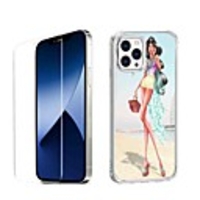 Characters Fashion Case For iPhone 12 iPhone 11 iPhone 12 Pro Max Unique Design Protective Case with Screen Protector Shockproof Back Cover TPU