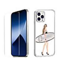 Characters Fashion Case For iPhone 12 iPhone 11 iPhone 12 Pro Max Unique Design Protective Case with Screen Protector Shockproof Back Cover TPU