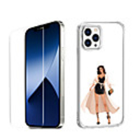 Characters Fashion Case For iPhone 12 iPhone 11 iPhone 12 Pro Max Unique Design Protective Case with Screen Protector Shockproof Back Cover TPU