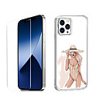 Characters Fashion Case For iPhone 12 iPhone 11 iPhone 12 Pro Max Unique Design Protective Case with Screen Protector Shockproof Back Cover TPU