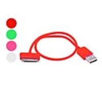 Charging and Data USB Cable for iPhone and the New iPad (Assorted Colors)