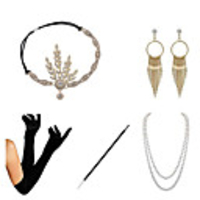 Charleston Vintage 1920s The Great Gatsby Costume Accessory Sets Flapper Headband Women